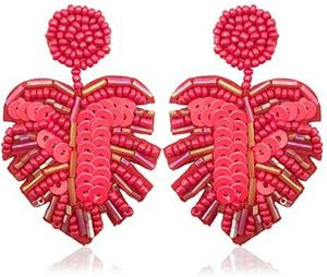 Trendy Handwork Beaded Embroidery XO XO <b>Earring</b> With Elegant <b>Cuteness</b> And Handmade Jewelry Touch From India - Product Image 3