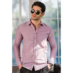 Chemises décontractées pour hommes PILIS, 100% coton, tissu popeline respirant, col montant, coupe classique pour le printemps et l'automne - Product Image 4