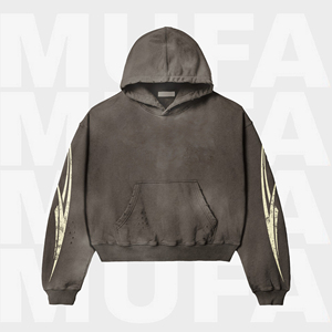 Pantalon de survêtement à capuche 100% coton pour hommes Streetwear d'hiver en relief Impression numérique Prix raisonnable Service OEM disponible - Product Image 3