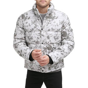 Chaqueta de invierno estilo callejero para hombre más vendida hecha a medida con cuello levantado lona burbuja precio al por mayor chaqueta burbuja - Product Image 1