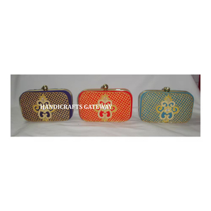 Latest Design Best Quality Handmade Zari Embroidery <b>Clutch</b> Purses For Women <b>Wedding</b> Gifting Purpose Exporter And Importer - Product Image 1