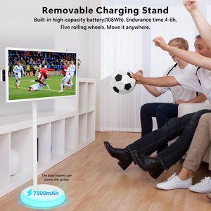 ทีวี LED สมาร์ทพกพาขนาด 32 นิ้ว หน้าจอสัมผัส หมุนได้ พร้อมขาตั้งแบบมีล้อ แบตเตอรี่ในตัว รีโมทคอนโทรล กล้อง 1080p Full HD - Product Image 1