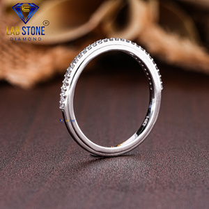 0.196 TDW banda de diamantes redondos anillo de compromiso de oro blanco de 18 quilates Joyería de diamantes Cvd/Hpht - Product Image 4