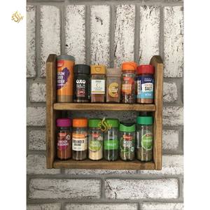 Luxury Hotels <b>Spices</b> <b>Racks</b> Eco Friendly Handmade Large 2 Layer KItchen <b>Wall</b> Mounted <b>Spice</b> Organization <b>Rack</b> & Shelving For Sale - Product Image 5