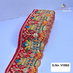 Cordones bordados de primera calidad hechos a medida, que proporcionan adornos y telas de alta calidad. Ideal para diseñadores de ropa de novia, casas de alta costura - Product Image 3