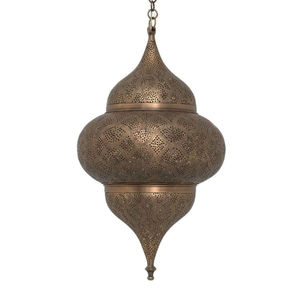 Wholesale Handmade Moroccan Lantern <b>Pendant</b> <b>Light</b> New Antique Gold Finish Brass Ceiling Hanging Lamp Fixture For Home Decor - Product Image 6
