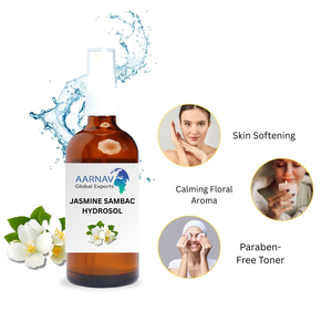 100% grado cosmético puro jazmín Sambac hidrosol agua Floral a granel forma líquida flor materia prima GMP certificado origen de la India - Product Image 6