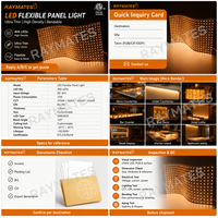 Raymates Factory ODM OEM 6300K 406leds Feuille de rétroéclairage LED 1LED Cut 13W Feuille de panneau LED flexible DC24V Feuille LED IP20
