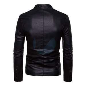 Chaqueta de cuero de piel de oveja hecha en Pakistán para hombre, chaqueta de invierno transpirable impermeable informal a la moda - Product Image 2