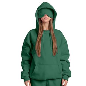 Mujeres recortadas Boxy 500 Gsm apliques desgastados parche bordado ácido lavado Zip up Hoodie - Product Image 6