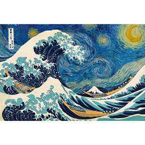 Affiche murale style moderne Onde étoilée - Product Image 1