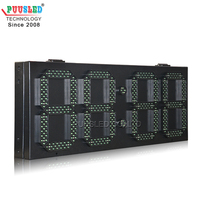 Orologio Digitale LED da Parete per Esterni con Fuso Orario