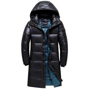 Nouvelle veste d'hiver pour homme en coton rembourré longue et épaisse à col montant brodée imperméable et réversible Vêtement d'extérieur d'hiver - Product Image 1