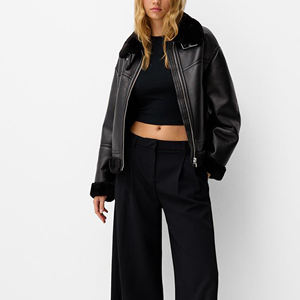 Chaqueta de cuero genuino de alta calidad 2025 para hombre, sin cuello, cálida, impermeable, transpirable, ropa de cuero al por mayor - Product Image 5