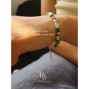 Collana di perle turchesi verdi con catena in oro anti-ossidazione, stile bohémien, regalo per lei - Product Image 6