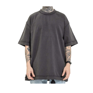 Fait sur mesure nouvelle conception contour couture tendance vers le bas épaule t-shirt hommes femmes, Design Premium OEM t-shirt maille - Product Image 3