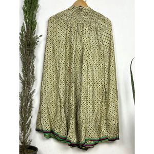 Vintage Recycled Silk Sari Boho <b>Pyjama</b> Drawstring Style Wide Legs Comfortable Nightwear and Beach Wear Christmas Gift - Product Image 1