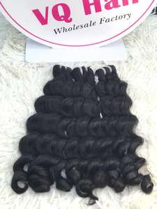 Remy Virgin 100% Vietnamese Human Hair Natural <b>Curly</b> <b>Bundles</b> Weft With Wholesale Price From Factory - Product Image 2
