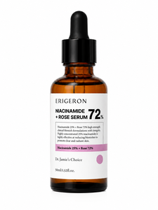Suero Facial Coreano ERIGERON con Niacinamida al 72% y Agua de Rosas para Antienvejecimiento, Claridad, Luminosidad y Tono Uniforme, 50mL - Product Image 1