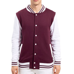 Chaqueta universitaria de lana de cuero con letras bordadas personalizadas de buena calidad para hombre, chaqueta universitaria personalizada de bajo precio - Product Image 1