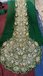 Tissu perlé fait main de luxe Somali Dirac avec travail Zari et broderie parfait pour la fête et disponible à des prix d'exportation - Product Image 6