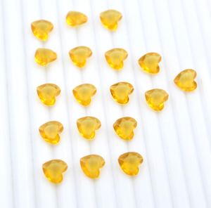 Piedra Preciosa de Cuarzo Citrino de Alta Calidad, Tallada en Forma de Corazón, Hecha a Mano, para Decoración de Joyería - Product Image 2