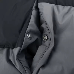 Veste d'hiver chaude et tendance sur mesure OEM, veste en duvet streetwear avec col montant, veste matelassée coupe-vent en coton pour homme - Product Image 4