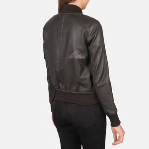 Vestes de moto motard pour femmes de qualité supérieure Logo personnalisé vêtements d'extérieur en cuir véritable élégants pour les manteaux de mode d'hiver et d'automne - Product Image 5