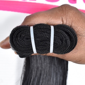 Bon produit provenant du Vietnam, extensions de cheveux humains à double trame, tirage simple, aspect naturel, paquet de cheveux raides, couleur noire, cheveux de lune - Product Image 5