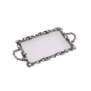 Custom Design Copper Finishing Metal Serving <b>Tray</b> Antique Finished <b>Food</b> Dessert Serving <b>Trays</b> Tabletop Supplier by India - Product Image 2