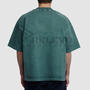 เสื้อยืดโอเวอร์ไซส์ผ้าฝ้าย 100% คุณภาพสูง ล้างสีแบบแอซิด สวมใส่สบาย ทรงหลวม สไตล์สตรีทแวร์ - Product Image 6
