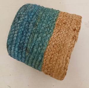 High Quality Blue <b>Round</b> Cane <b>Basket</b> Set Fruit Wicker Storage and Decorative Gift <b>Baskets</b> for House Use for Clothing - Product Image 1