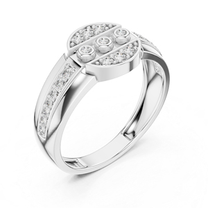 Anillo de Oro Amarillo de 14K con Diamante Redondo Cultivado en Laboratorio para Mujer |   Regalo de Aniversario |   Diamante Cultivado Nuevo - Product Image 3