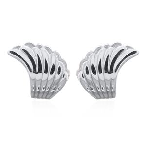 Pendientes de aro Huggie de Plata de Ley 925 de lujo con alas divinas a granel fino para regalos de fiesta de mujer hechos a mano en Tailandia - Product Image 1