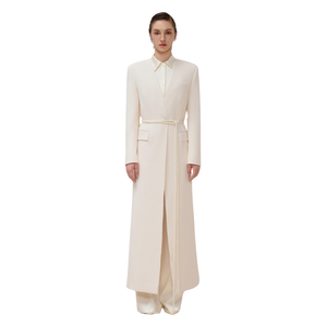 Gabardina Larga para Mujer, Abrigo Largo con Bolsillos Delanteros, Tejido Ecológico, Ropa de Mujer Whiteant, Mejor Mayorista, Disponible - Product Image 1