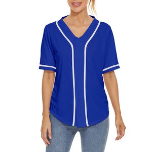 Venta al por mayor impreso botón abajo camisetas de béisbol liso en blanco Hip Hop deportes uniformes para hombres mujeres adultos trajes camiseta para hombres - Product Image 2