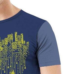 Camiseta de punto 100% algodón personalizada, cómoda, hecha a medida, con estampado gráfico para hombre, estilo urbano, gran venta. - Product Image 4