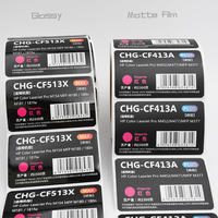 Rollo de Etiquetas de Cartucho de Tinta Impermeables Personalizadas, Impresión CMYK, Adhesivo, Logotipo Privado, Se Acepta OEM