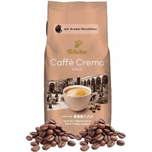 Meilleure vente 1kg de café Tchibo Caffe Crema en grains doux équilibré café allemand aromatique de torréfaction doux idéal pour les distributeurs automatiques - Product Image 1