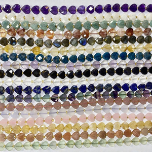 Cuentas de Labradorita Natural Brillante con Facetas en Forma de Corazón para la Fabricación de Collares y Colgantes DIY - Product Image 2