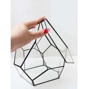 Jardinière moderne pour décoration de jardinage intérieur Terrarium en verre Bordure indienne en laiton faite à la main Finition noire Meilleure qualité et prix - Product Image 1