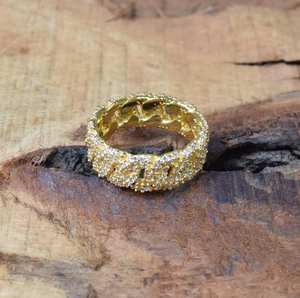 <b>Cubic</b> <b>Zirconia</b> <b>Ring</b> 925 Sterling Silver With 18K <b>Gold</b> Plating Handmade Gift For Anniversary - Product Image 2