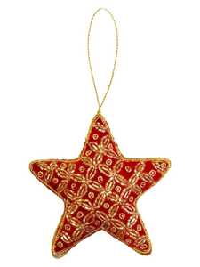 ของประดับตกแต่งต้นคริสต์มาสและตกแต่งบ้านสีทองซาริพร้อมลูกปัดงานออกแบบรูปมงกุฎ - Product Image 3