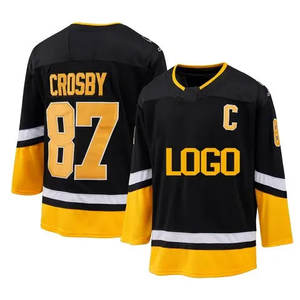 เครื่องแบบฮ็อกกี้น้ำแข็งแขนยาวสำหรับผู้ชายเสื้อฮ็อกกี้น้ำแข็งขนาดพิเศษออกแบบโลโก้ได้อย่างสบาย - Product Image 1