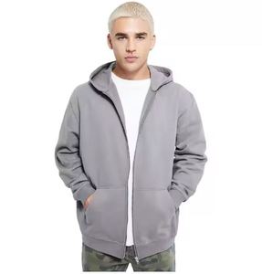 Sweat à capuche zippé pour hommes Sweat à capuche en coton polaire éponge à fermeture éclair complète Sweat à capuche zippé américain surdimensionné à impression bouffante personnalisé - Product Image 1