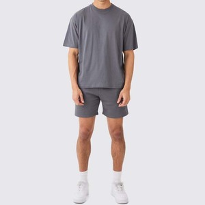 Conjunto de camiseta de manga corta informal de ropa deportiva transpirable de secado rápido para hombre para primavera verano estilo callejero 100% conjuntos de algodón para hombre - Product Image 1
