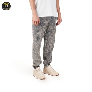 Personnalisable Hommes Lourd Acide Lavage Joggers Respirant & Confortable Toile Gym Porter Tissage Vintage Style - Product Image 5