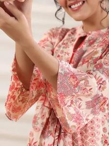 Robe indienne en coton imprimé bloc à la main Nouvelle robe à la mode à la main Tenue d'été décontractée pour cadeau de mariage - Product Image 3