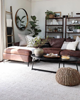 Tapis de couloir tressé en jute naturelle lavable, fait main, à poils coupés, pour intérieur, extérieur, décoration de maison de style farmhouse et utilisation automobile