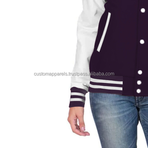 Chaqueta Varsity Acolchada de Algodón para Mujer, Transpirable, Corte Moderno, Forro Polar, Estilo Letterman con Bordado - Product Image 6